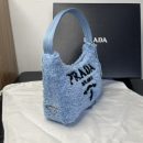 Prada Re-Edition 2000 Terry Mini-Bag Blue For Women, Women's Bags 8.6in/22cm 1NE515_2DXO_F0D4O