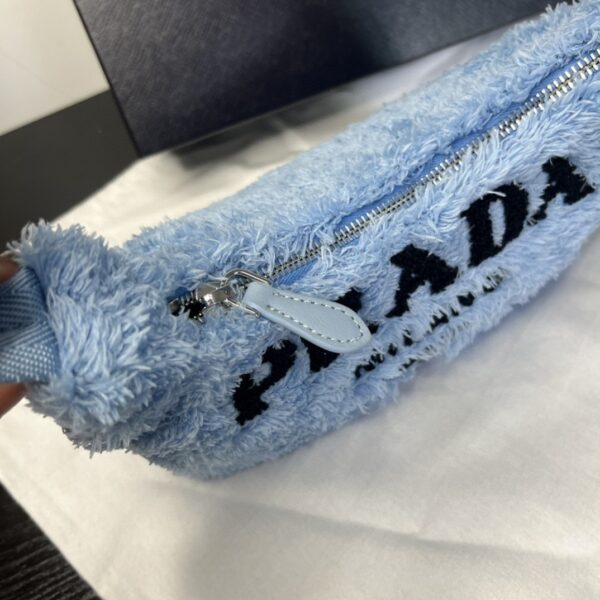 Prada Re-Edition 2000 Terry Mini-Bag Blue For Women, Women's Bags 8.6in/22cm 1NE515_2DXO_F0D4O