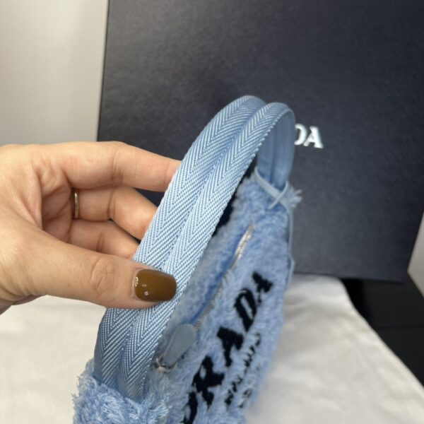 Prada Re-Edition 2000 Terry Mini-Bag Blue For Women, Women's Bags 8.6in/22cm 1NE515_2DXO_F0D4O