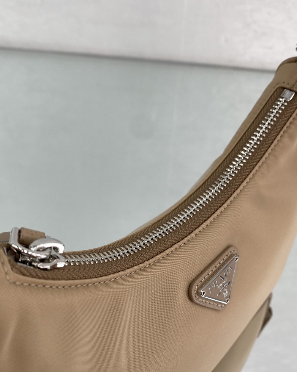 Prada Re-Edition 2005 Re-Nylon Mini Bag Beige For Women, Women's Bags 8.6in/22cm