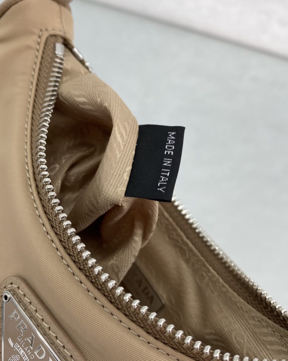 Prada Re-Edition 2005 Re-Nylon Mini Bag Beige For Women, Women's Bags 8.6in/22cm