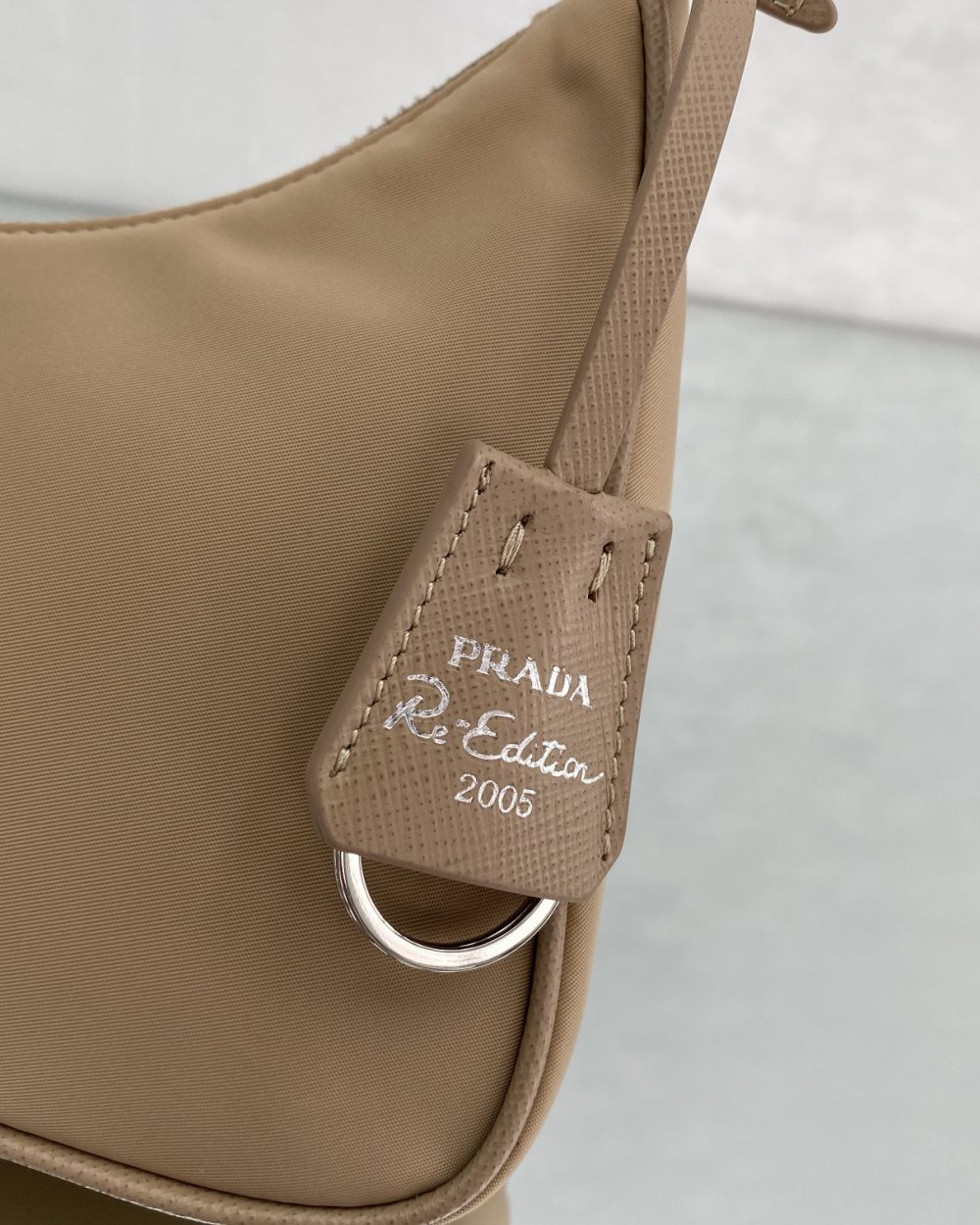 Prada Re-Edition 2005 Re-Nylon Mini Bag Beige For Women, Women's Bags 8.6in/22cm