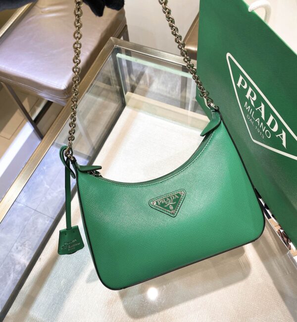 Prada Re-Edition 2005 Re-Nylon Mini Bag Green For Women, Women's Bags 8.6in/22cm