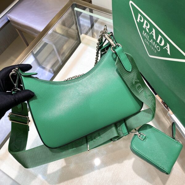 Prada Re-Edition 2005 Re-Nylon Mini Bag Green For Women, Women's Bags 8.6in/22cm