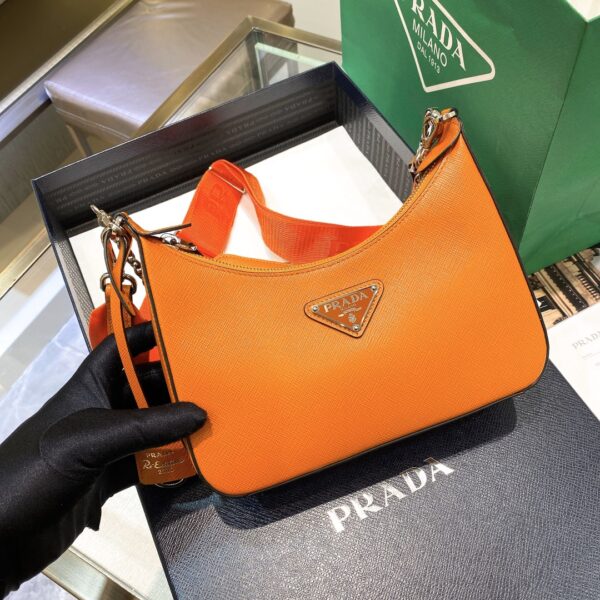 Prada Re-Edition 2005 Re-Nylon Mini Bag Orange For Women, Women's Bags 8.6in/22cm