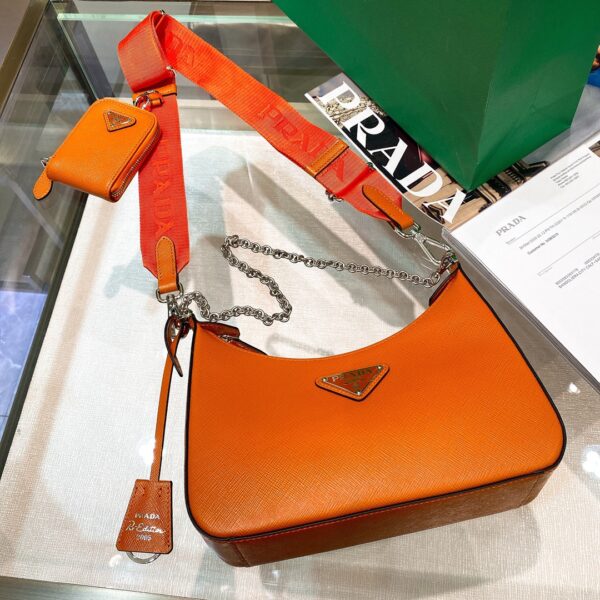 Prada Re-Edition 2005 Re-Nylon Mini Bag Orange For Women, Women's Bags 8.6in/22cm