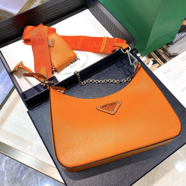 Prada Re-Edition 2005 Re-Nylon Mini Bag Orange For Women, Women's Bags 8.6in/22cm
