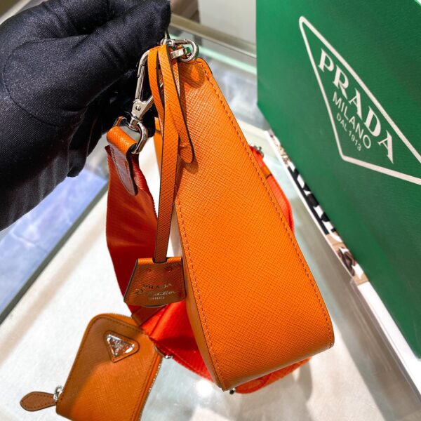 Prada Re-Edition 2005 Re-Nylon Mini Bag Orange For Women, Women's Bags 8.6in/22cm