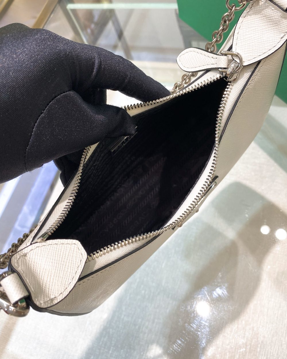 Prada Re-Edition 2005 Re-Nylon Mini Bag White For Women, Women's Bags 8.6in/22cm