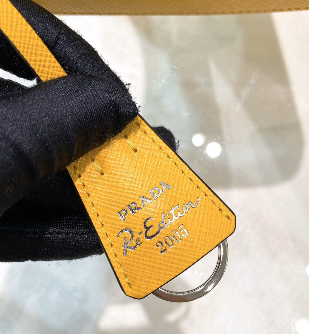 Prada Re-Edition 2005 Re-Nylon Mini Bag Yellow For Women, Women's Bags 8.6in/22cm