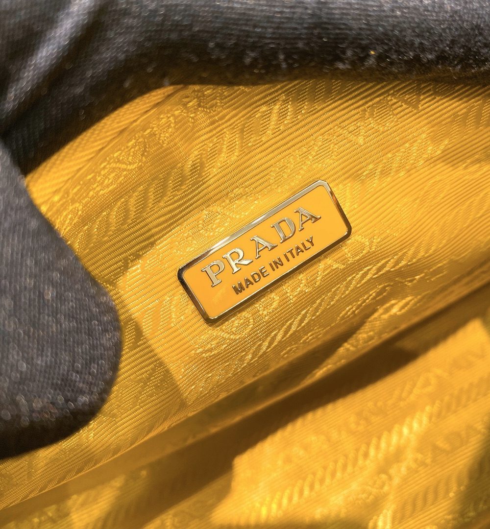 Prada Re-Edition 2005 Re-Nylon Mini Bag Yellow For Women, Women's Bags 8.6in/22cm