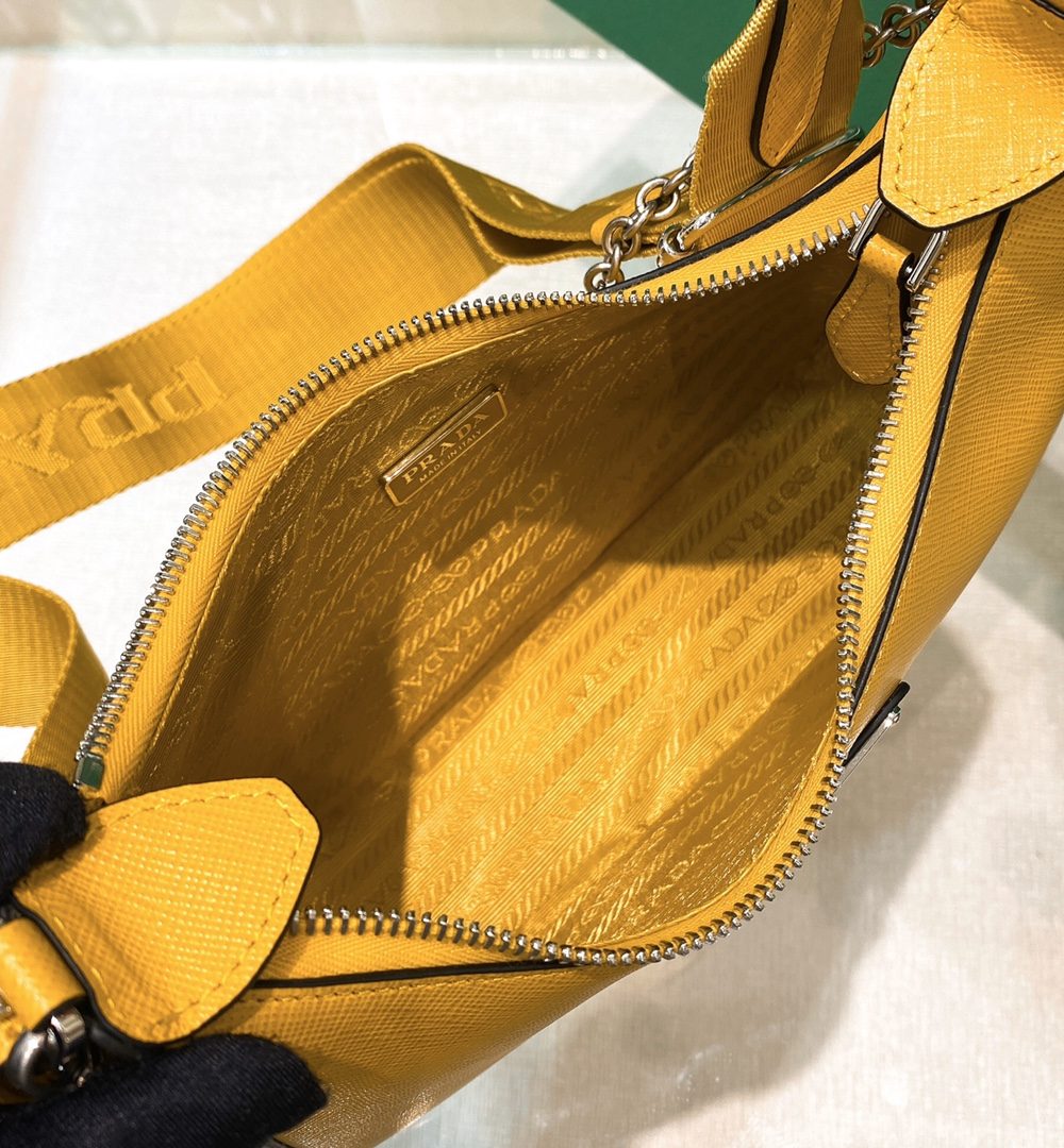 Prada Re-Edition 2005 Re-Nylon Mini Bag Yellow For Women, Women's Bags 8.6in/22cm