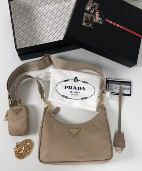 Prada Re-Edition 2005 Saffiano Bag Beige For Women, Women's Bags 8.6in/22cm 1BH204_NZV_F0MUH_V_V2M