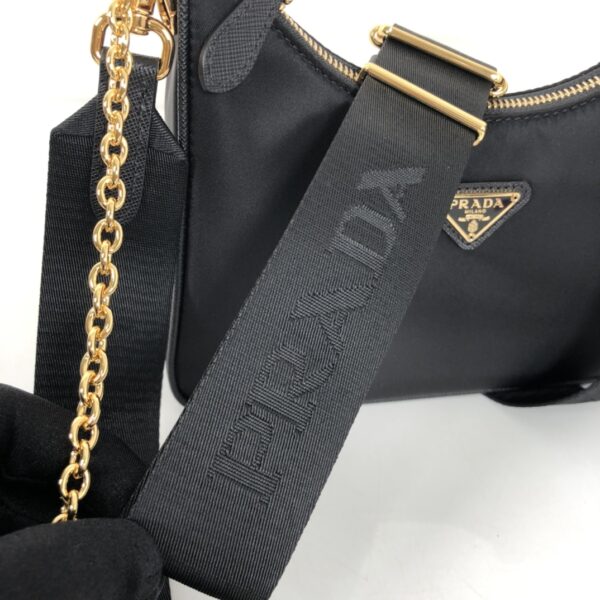 Prada Re-Edition 2005 Saffiano Bag Black For Women, Women's Bags 8.6in/22cm 1BH204_NZV_F0632_V_V2M