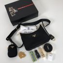 Prada Re-Edition 2005 Saffiano Bag Black For Women, Women's Bags 8.6in/22cm 1BH204_NZV_F0632_V_V2M