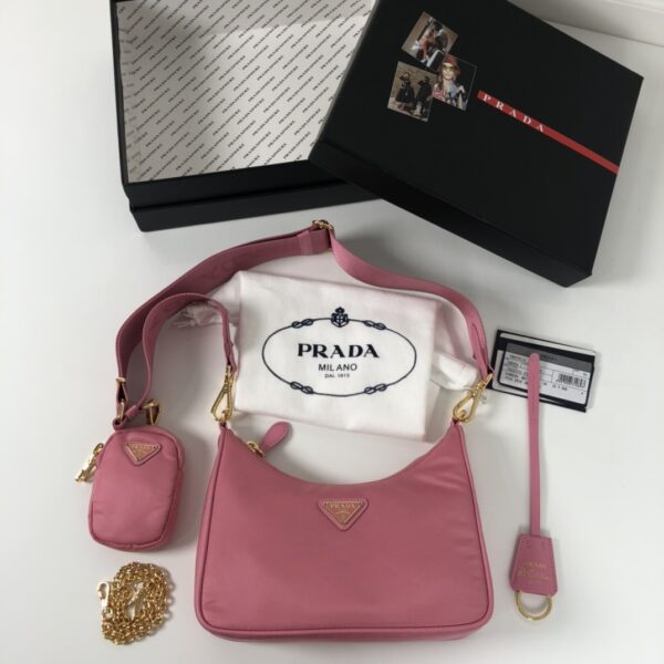 Prada Re-Edition 2005 Saffiano Bag Pink For Women, Women's Bags 8.6in/22cm 1BH204_NZV_F011S_V_V2M