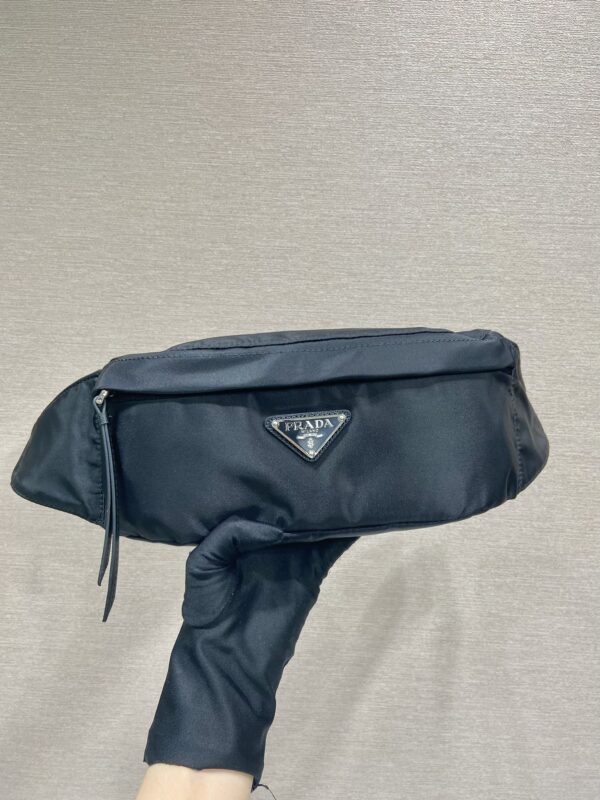 Prada Re-Nylon And Saffiano Belt Bag Black For Women, Women's Bags 10.2in/26cm 2VL034_2DMG_F0002_V_OOO