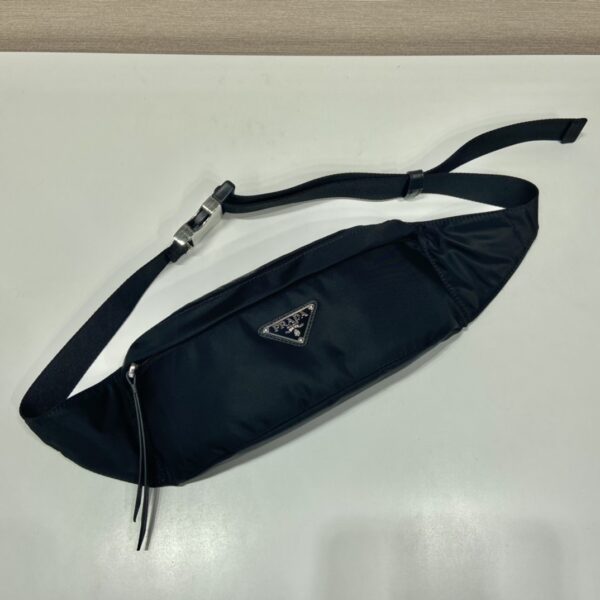 Prada Re-Nylon And Saffiano Belt Bag Black For Women, Women's Bags 10.2in/26cm 2VL034_2DMG_F0002_V_OOO
