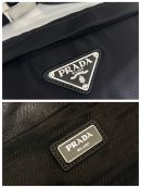 Prada Re-Nylon And Saffiano Belt Bag Black For Women, Women's Bags 10.2in/26cm 2VL034_2DMG_F0002_V_OOO