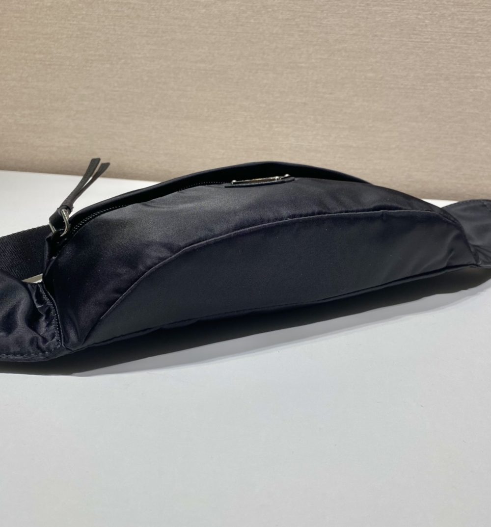 Prada Re-Nylon And Saffiano Belt Bag Black For Women, Women's Bags 10.2in/26cm 2VL034_2DMG_F0002_V_OOO