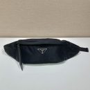 Prada Re-Nylon And Saffiano Belt Bag Black For Women, Women's Bags 10.2in/26cm 2VL034_2DMG_F0002_V_OOO