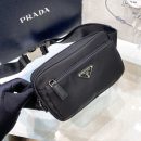 Prada Re-Nylon And Saffiano Belt Bag Black For Women, Women's Bags 8.2in/21cm 2VL977_2DMG_F0002_V_WOO