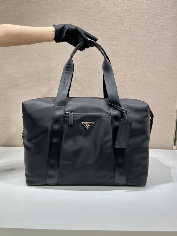 Prada Re-Nylon And Saffiano Duffle Bag Black For Women, Women's Bags 17.5in/45cm 2VC796_2DMH_F0002_V_OOO