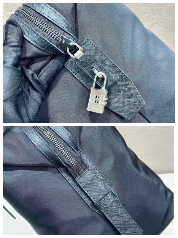 Prada Re-Nylon And Saffiano Duffle Bag Black For Women, Women's Bags 17.5in/45cm 2VC796_2DMH_F0002_V_OOO