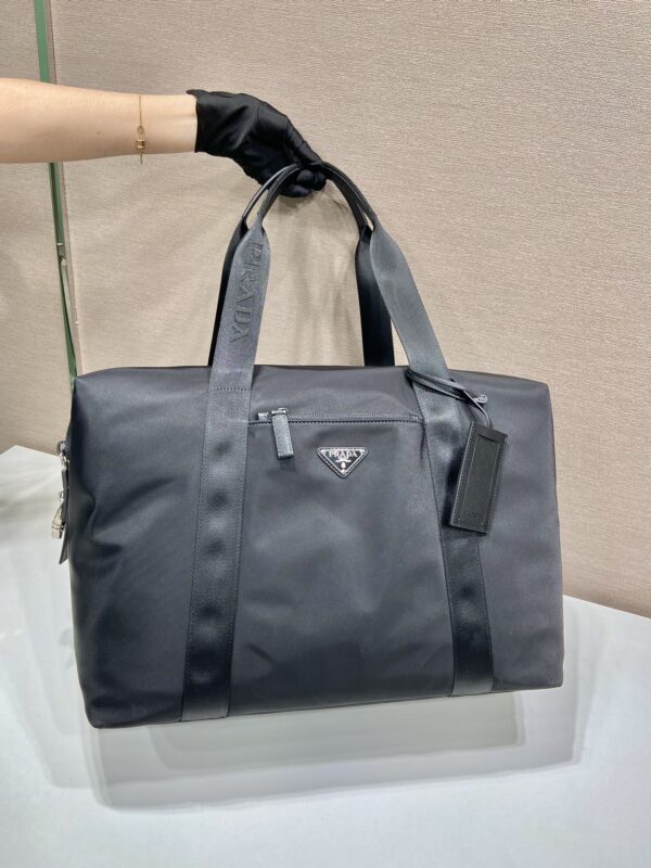 Prada Re-Nylon And Saffiano Duffle Bag Black For Women, Women's Bags 17.5in/45cm 2VC796_2DMH_F0002_V_OOO