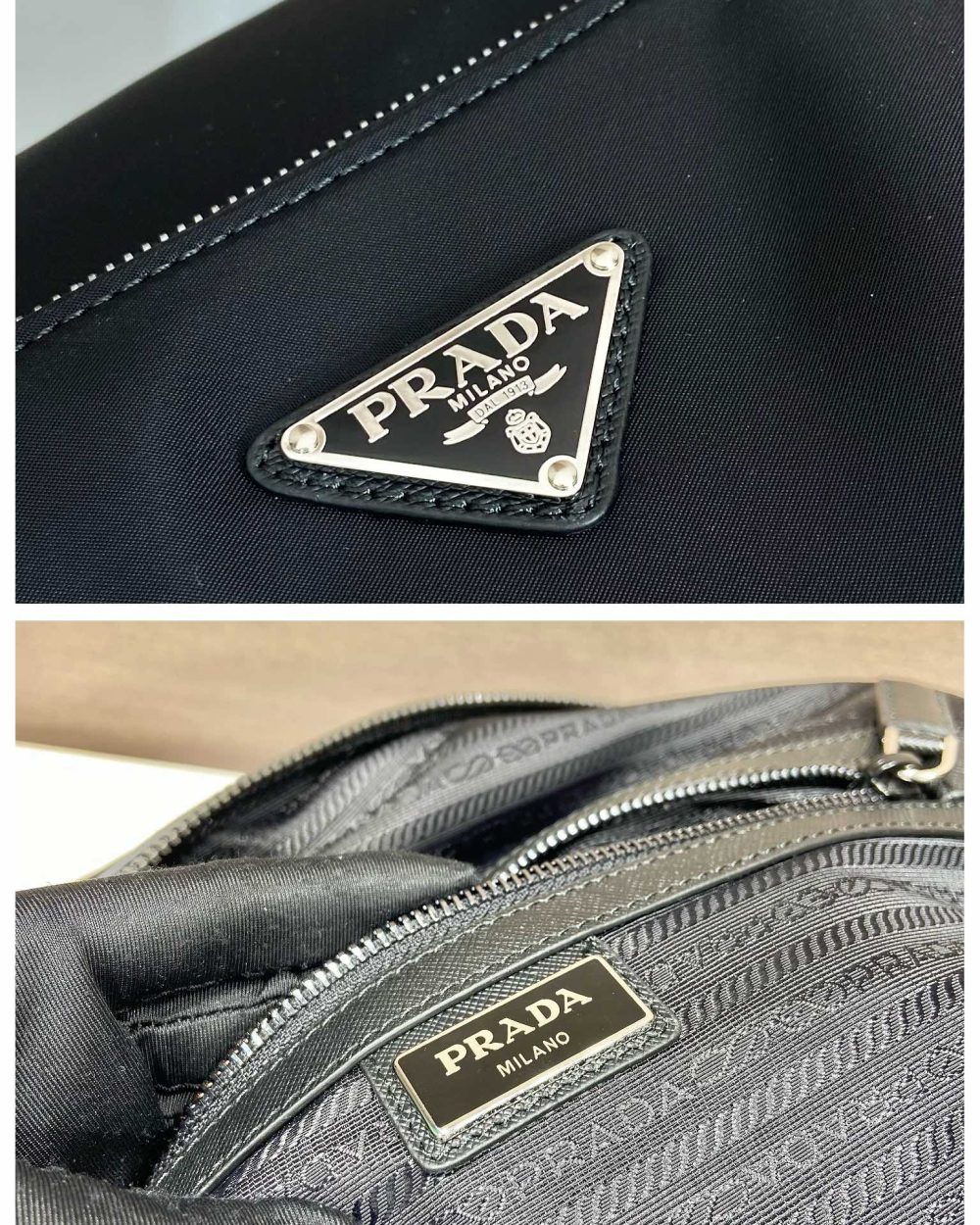 Prada Re-Nylon And Saffiano Duffle Bag Black For Women, Women's Bags 17.5in/45cm 2VC796_2DMH_F0002_V_OOO
