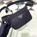 Prada Re-Nylon And Saffiano Shoulder Bag Black For Women, Women's Bags 7.5in/19cm 2VH128_2DMG_F0002_V_OOO