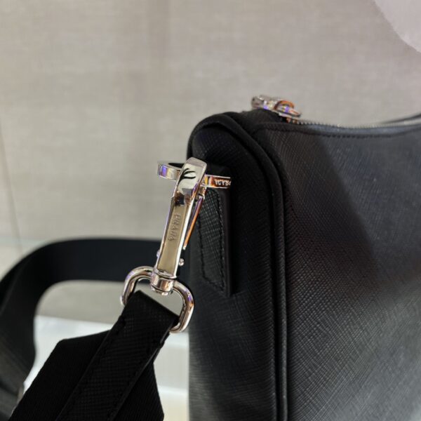 Prada Re-Nylon And Saffiano Shoulder Bag Black For Women, Women's Bags 9.4in/24cm 2VH113_2DMH_F0002_V_OOP