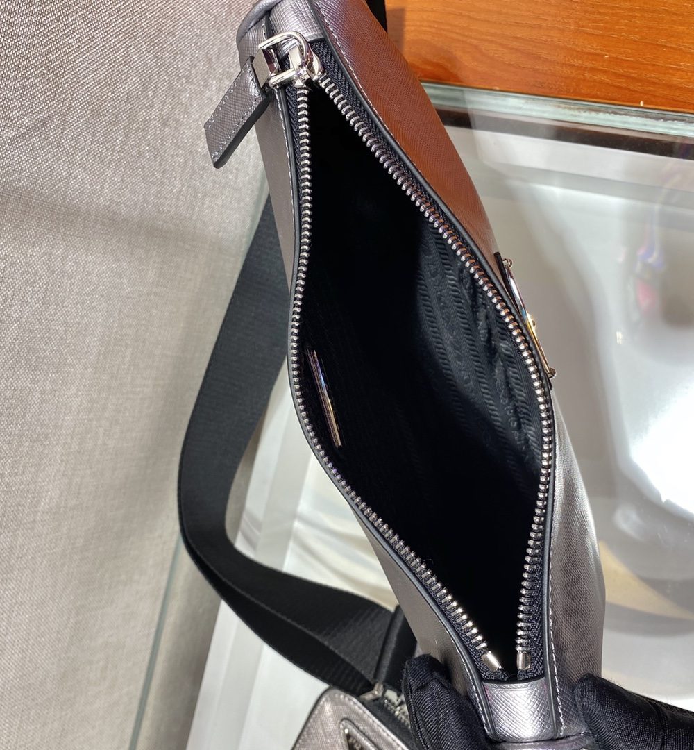 Prada Re-Nylon And Saffiano Shoulder Bag Black For Women, Women's Bags 9.4in/24cm 2VH113_2DMH_F0002_V_OOP