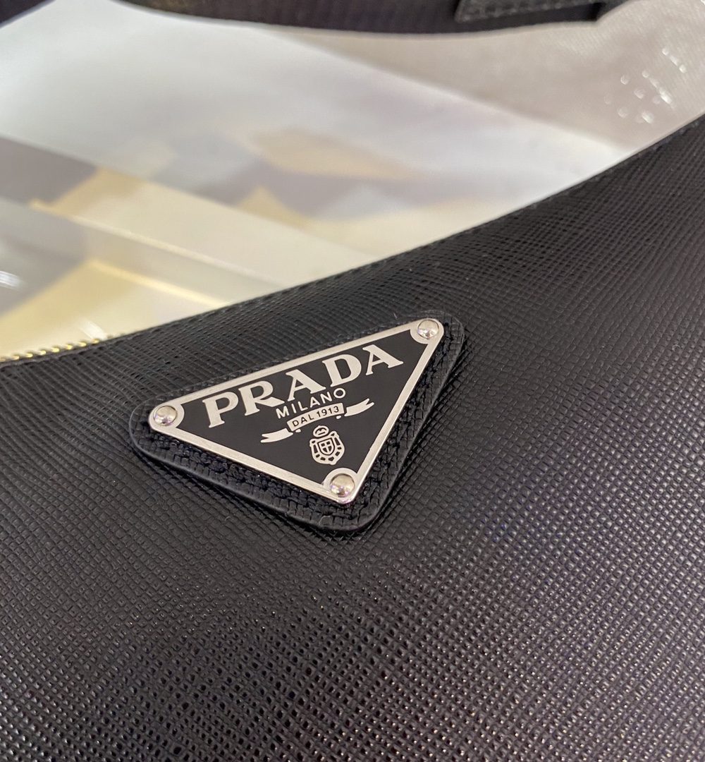 Prada Re-Nylon And Saffiano Shoulder Bag Black For Women, Women's Bags 9.4in/24cm 2VH113_2DMH_F0002_V_OOP