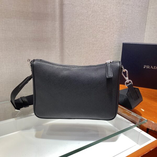 Prada Re-Nylon And Saffiano Shoulder Bag Black For Women, Women's Bags 9.4in/24cm 2VH113_2DMH_F0002_V_OOP