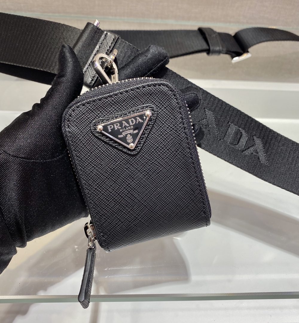 Prada Re-Nylon And Saffiano Shoulder Bag Black For Women, Women's Bags 9.4in/24cm 2VH113_2DMH_F0002_V_OOP