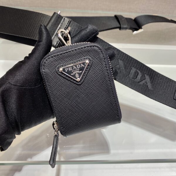 Prada Re-Nylon And Saffiano Shoulder Bag Black For Women, Women's Bags 9.4in/24cm 2VH113_2DMH_F0002_V_OOP
