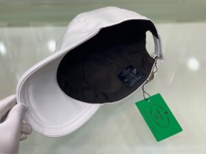 Prada Re-Nylon Baseball Cap White Prada Cap 1HC274_2DMI_F0009