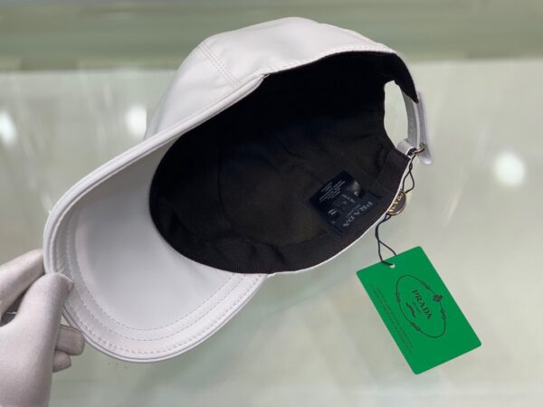 Prada Re-Nylon Baseball Cap White Prada Cap 1HC274_2DMI_F0009