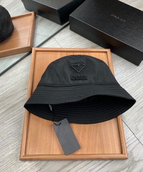 Prada Re-Nylon Bucket Hat Black Prada Hat 1HC137_2DMI_F0002