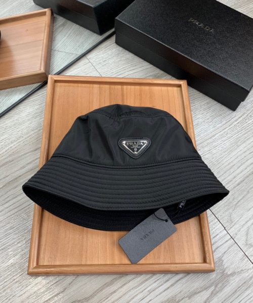 Prada Re-Nylon Bucket Hat Black Prada Hat 1HC137_2DMI_F0002