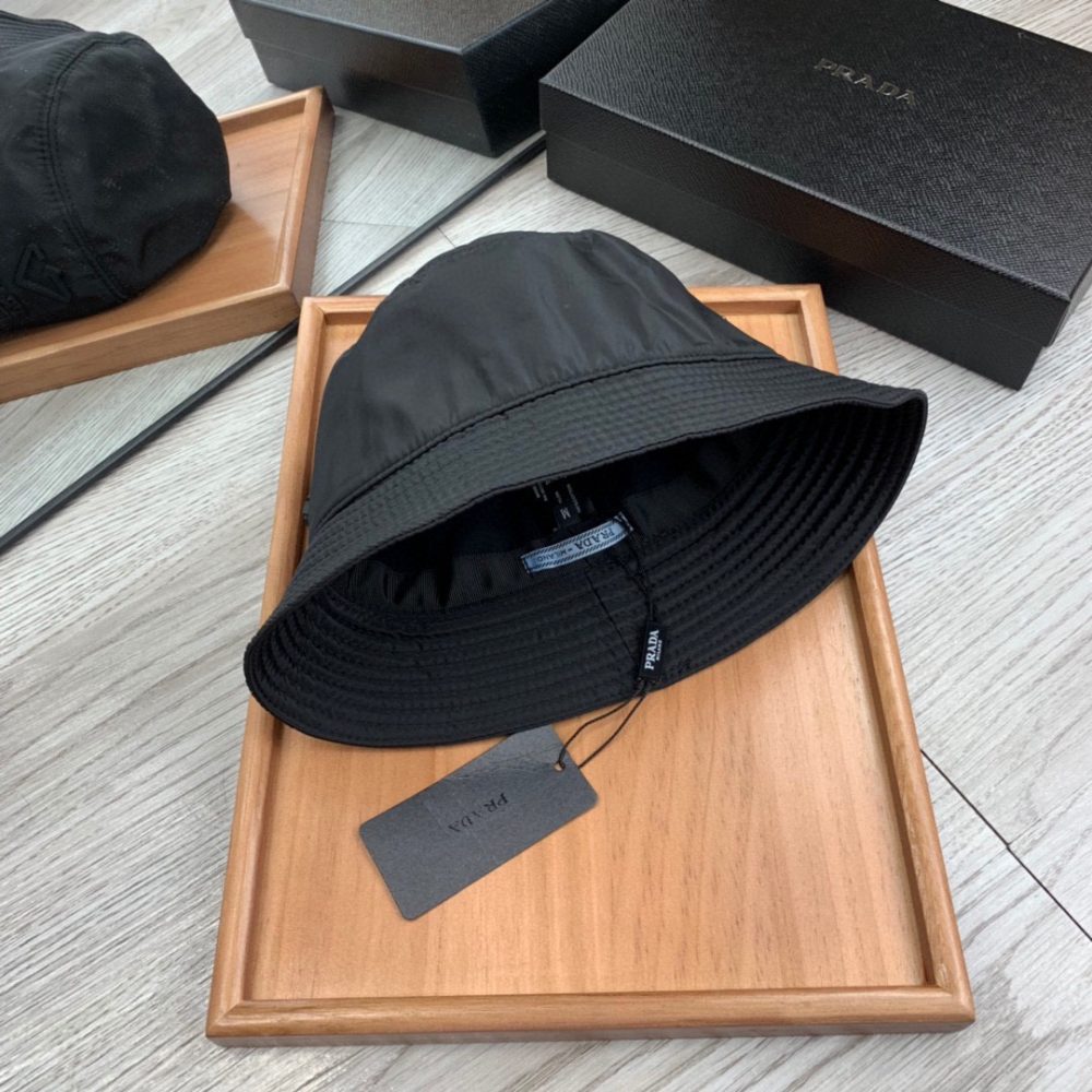 Prada Re-Nylon Bucket Hat Black Prada Hat 1HC137_2DMI_F0002 - Image 3