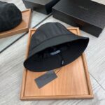 Prada Re-Nylon Bucket Hat Black Prada Hat 1HC137_2DMI_F0002