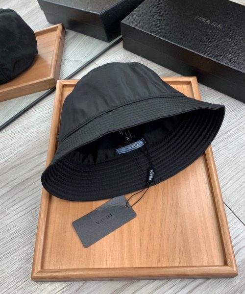 Prada Re-Nylon Bucket Hat Black Prada Hat 1HC137_2DMI_F0002