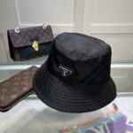 Prada Re-Nylon Bucket Hat Black Prada Hat 1HC137_2DMI_F0002