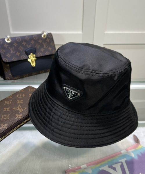 Prada Re-Nylon Bucket Hat Black Prada Hat 1HC137_2DMI_F0002