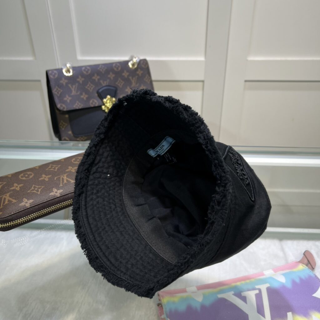 Prada Re-Nylon Bucket Hat Black Prada Hat 1HC137_2FMB_F0002 - Image 2