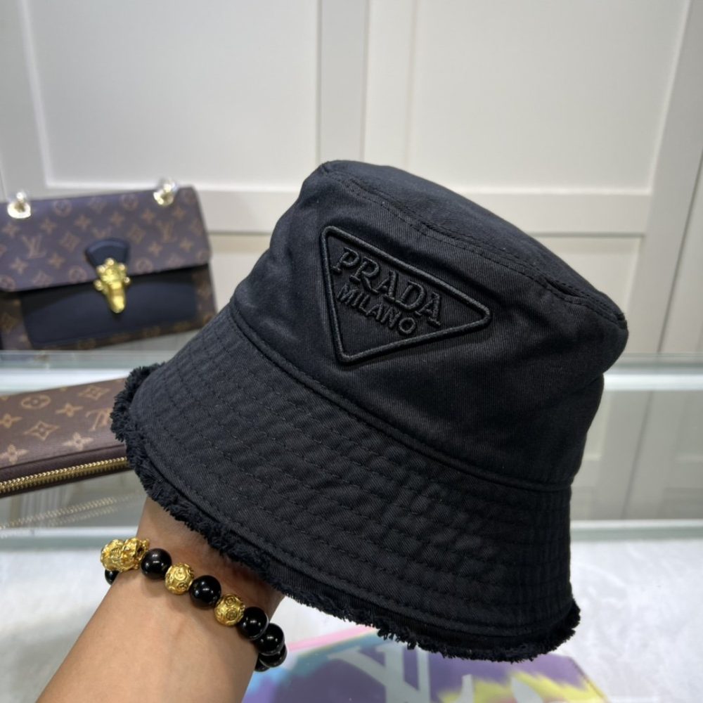 Prada Re-Nylon Bucket Hat Black Prada Hat 1HC137_2FMB_F0002 - Image 3