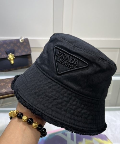 Prada Re-Nylon Bucket Hat Black Prada Hat 1HC137_2FMB_F0002