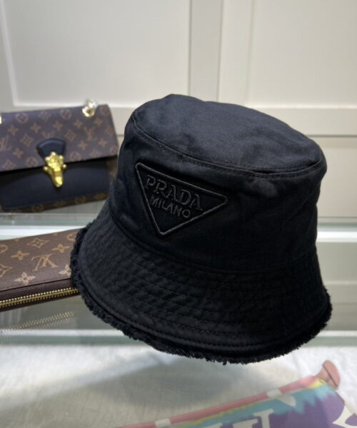 Prada Re-Nylon Bucket Hat Black Prada Hat 1HC137_2FMB_F0002